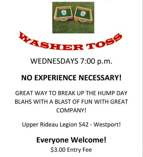 Wednesday Washer Toss & Cornhole at the Legion